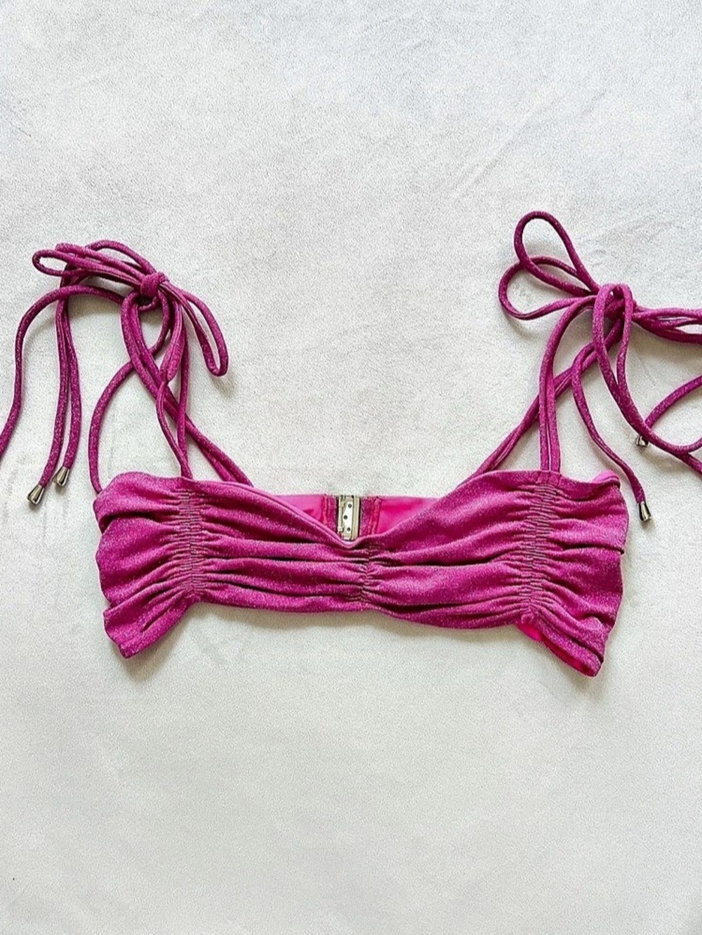 Bydee Australia Ruched Bikini Top in Pink Medium Like New